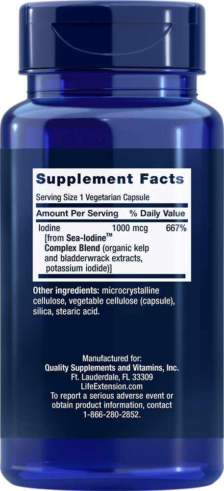 
    Sea-Iodine™, 1000 มคก., 60 แคปซูลมังสวิรัติ